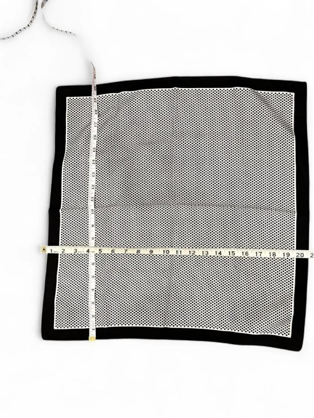 Vintage Black & White Polka Dot Square Scarf